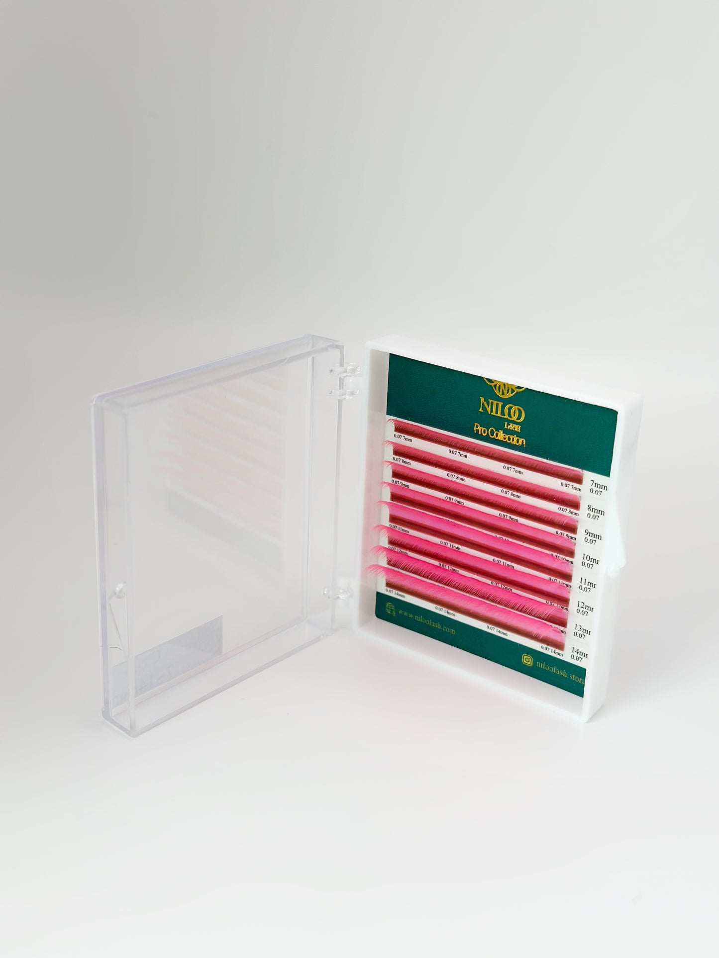 NILOO PREMIUM NEON COLORED EYELASH EXTENSIONS 8 LINES MIX 7MM-14MM 0.07